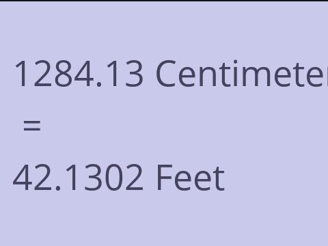 1284.13 CM TO FEET