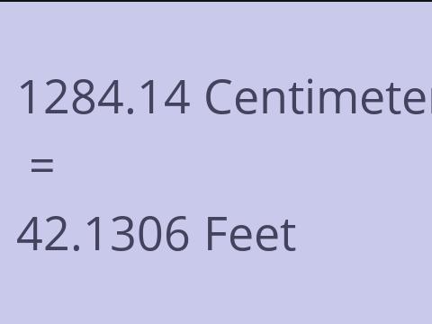 1284.14 CM TO FEET