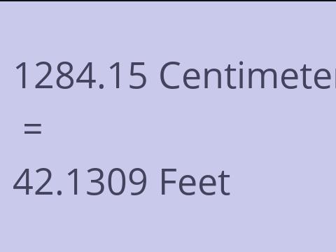 1284.15 CM TO FEET