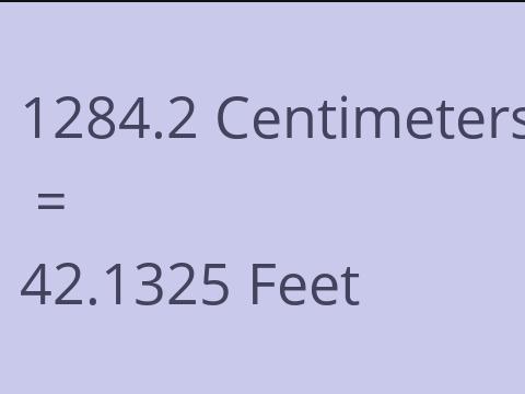 1284.2 CM TO FEET