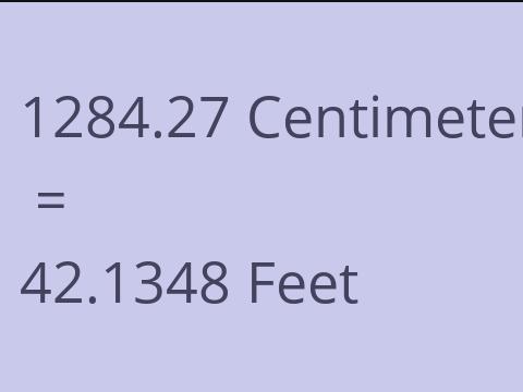 1284.27 CM TO FEET