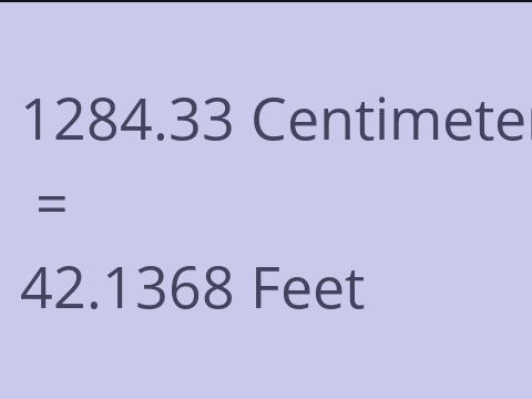 1284.33 CM TO FEET