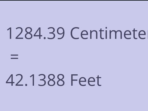 1284.39 CM TO FEET