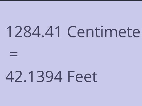 1284.41 CM TO FEET