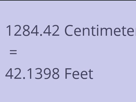 1284.42 CM TO FEET