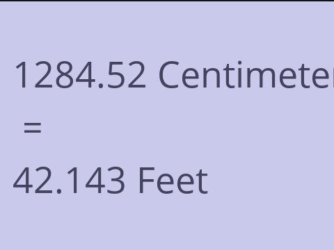 1284.52 CM TO FEET