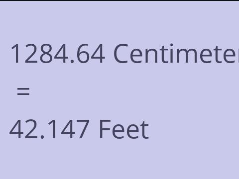 1284.64 CM TO FEET