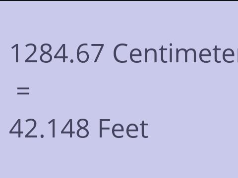 1284.67 CM TO FEET