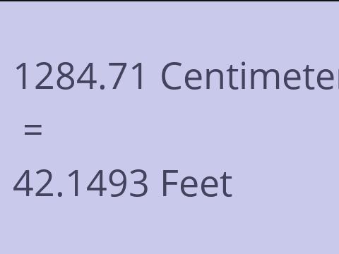 1284.71 CM TO FEET