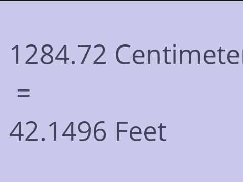 1284.72 CM TO FEET