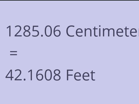 1285.06 CM TO FEET