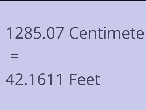 1285.07 CM TO FEET