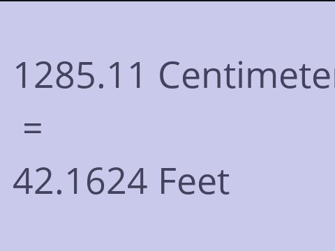 1285.11 CM TO FEET