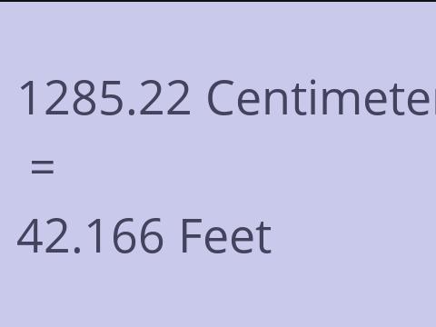 1285.22 CM TO FEET