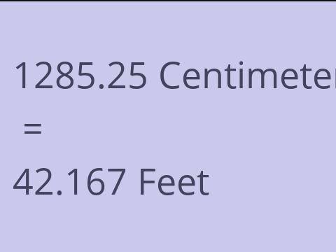 1285.25 CM TO FEET