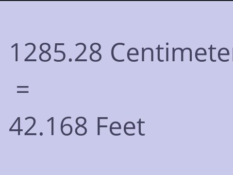 1285.28 CM TO FEET