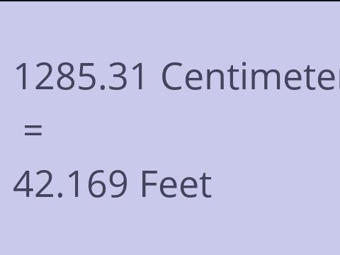 1285.31 CM TO FEET