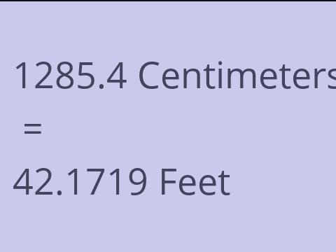 1285.4 CM TO FEET