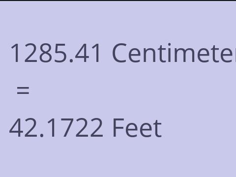 1285.41 CM TO FEET