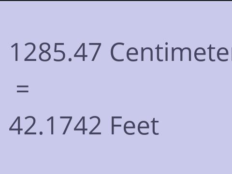 1285.47 CM TO FEET