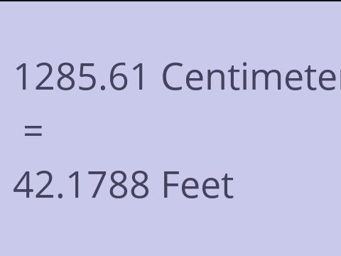 1285.61 CM TO FEET