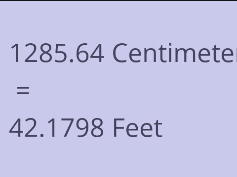 1285.64 CM TO FEET