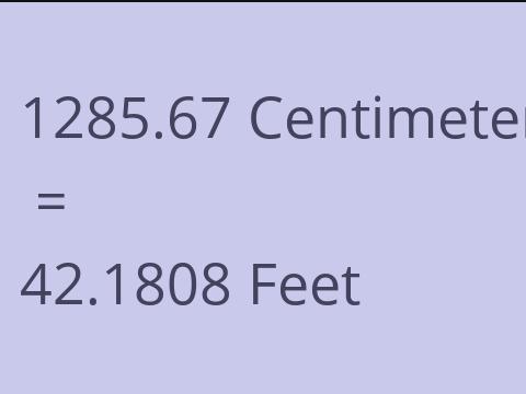 1285.67 CM TO FEET