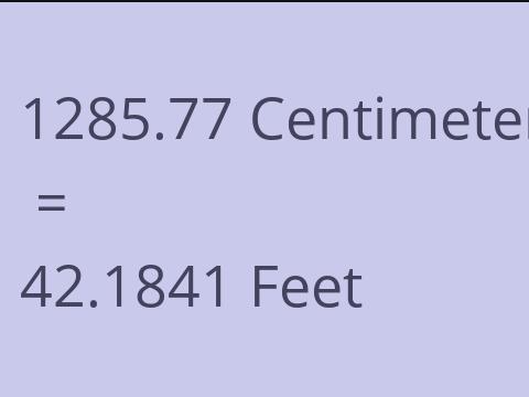 1285.77 CM TO FEET