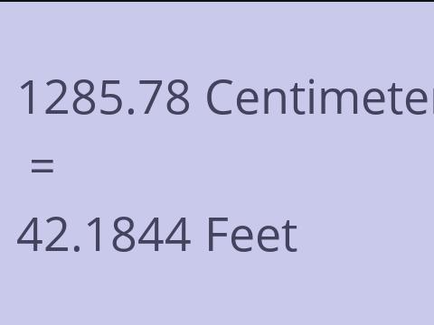 1285.78 CM TO FEET