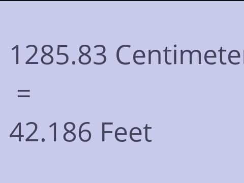 1285.83 CM TO FEET