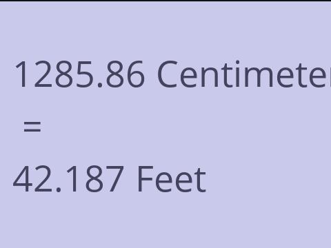 1285.86 CM TO FEET