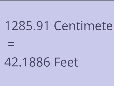 1285.91 CM TO FEET