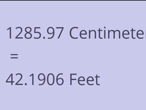 1285.97 CM TO FEET