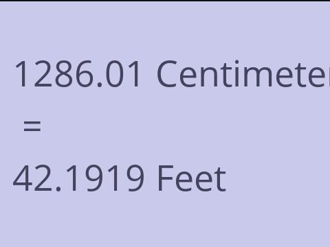 1286.01 CM TO FEET