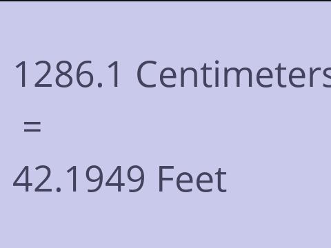 1286.1 CM TO FEET