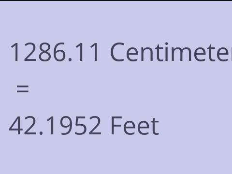 1286.11 CM TO FEET