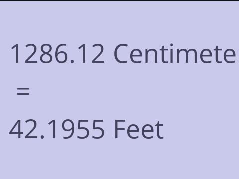 1286.12 CM TO FEET