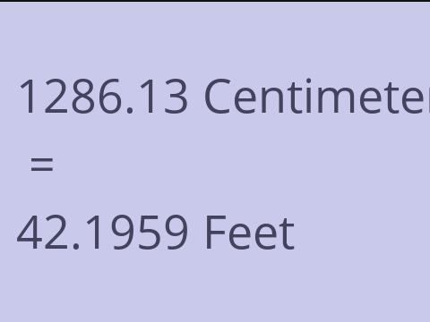 1286.13 CM TO FEET