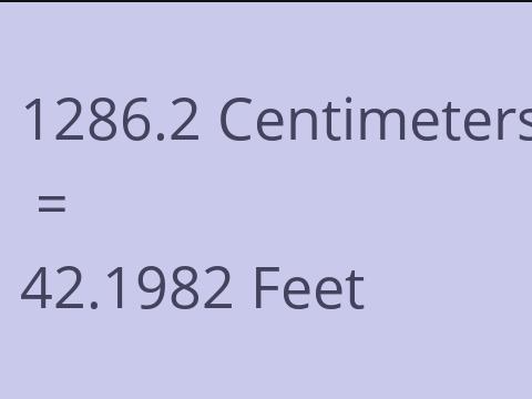 1286.2 CM TO FEET