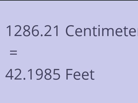 1286.21 CM TO FEET