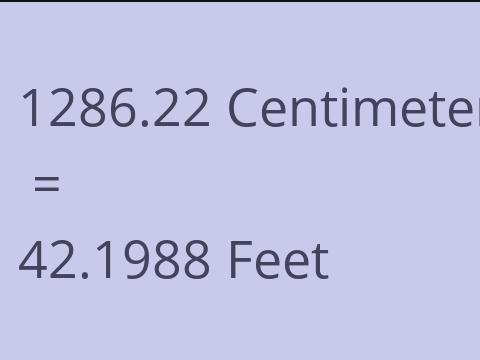 1286.22 CM TO FEET