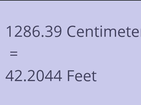 1286.39 CM TO FEET