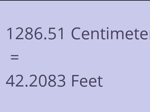 1286.51 CM TO FEET