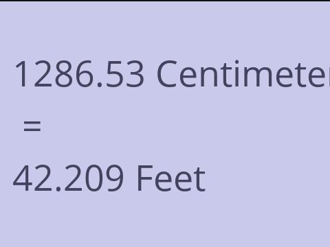 1286.53 CM TO FEET