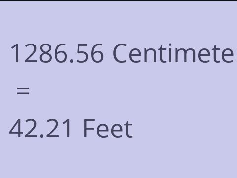 1286.56 CM TO FEET