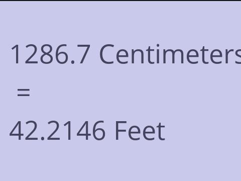 1286.7 CM TO FEET