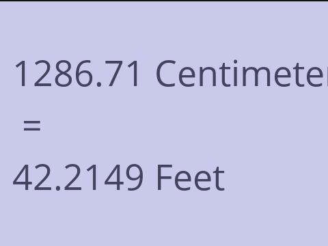 1286.71 CM TO FEET