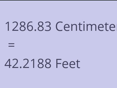 1286.83 CM TO FEET