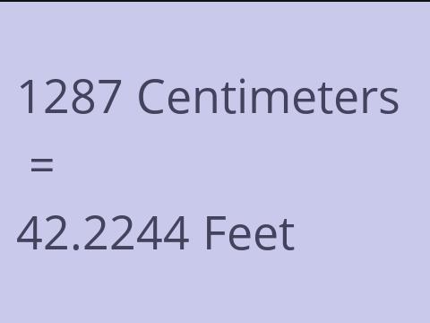 1287 CM TO FEET