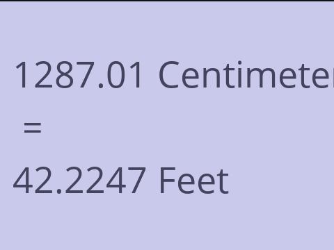 1287.01 CM TO FEET